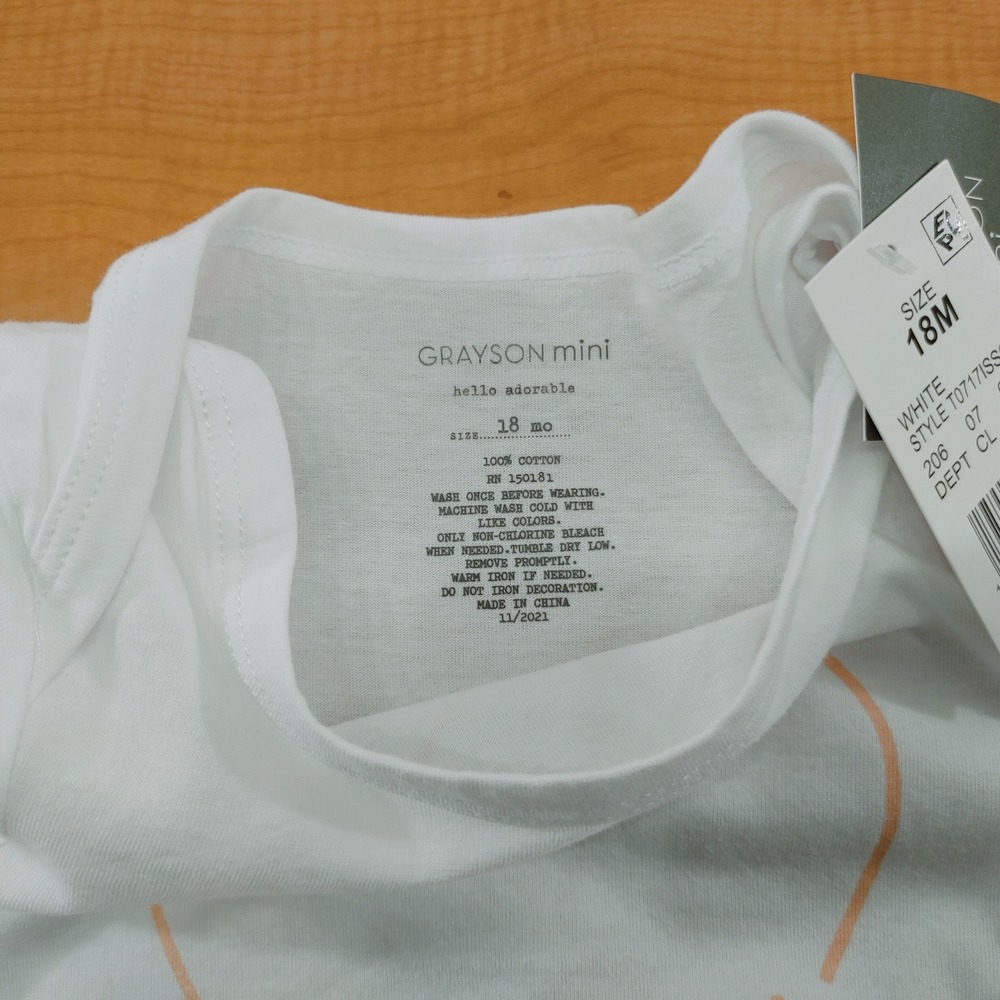 Grayson Mini Baby Bodysuit Bundle 3pk White‎ Yellow Heart Sunshine 6-9M 18M 24M - Picture 9 of 10